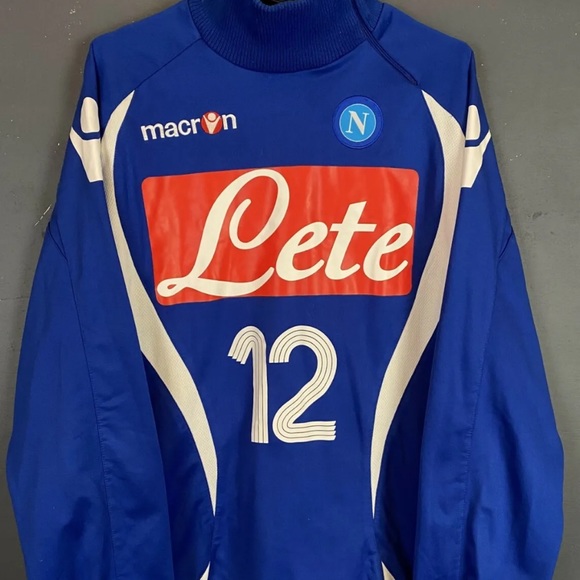 MENS SSC NAPOLI  AZZURRI TRAINING TOP JUMPER SOCCER FOOTBALL SHIRT JERSEY SIZE M - Picture 5 of 8